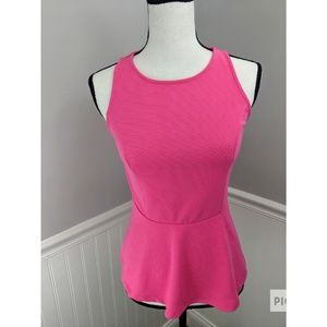 Old Navy vibrant pink peplum top